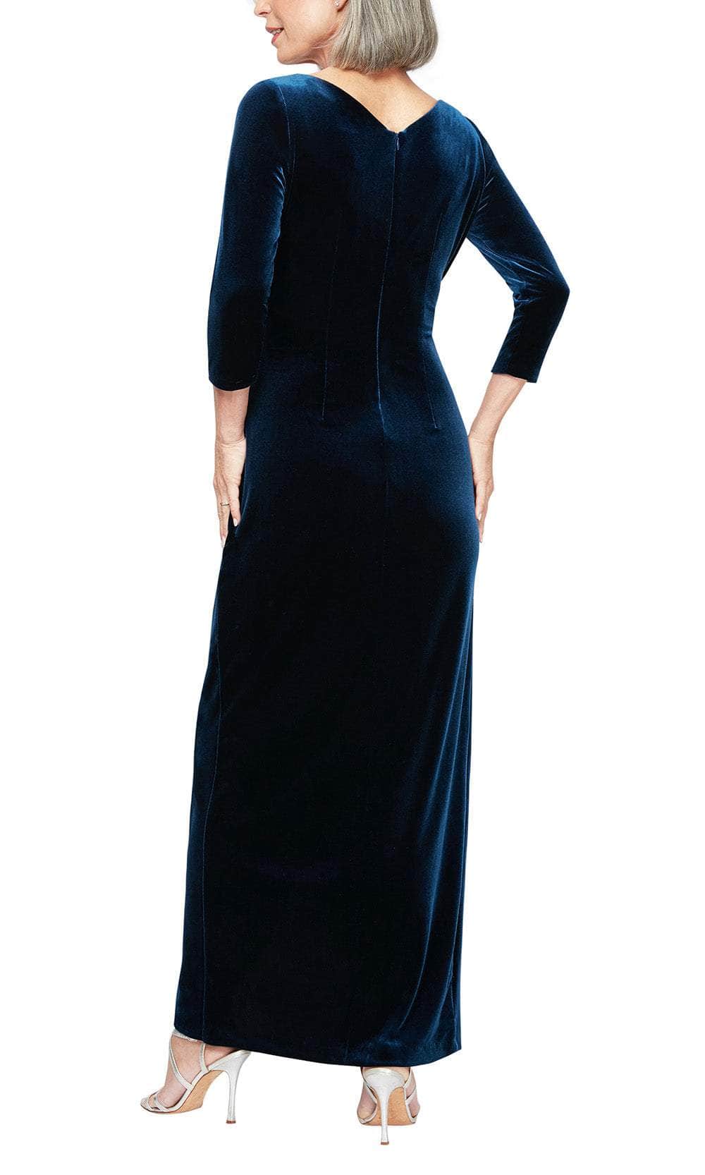 Alex Evenings Laurie Surplice Neckline Velvet Dress Imperial / 16