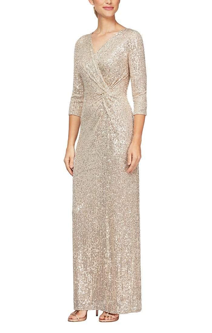 Alex Evenings - 8196646 Sequined V-Neck Column Gown Alex Evenings - 8196646 Sequined V-Neck Column Gown