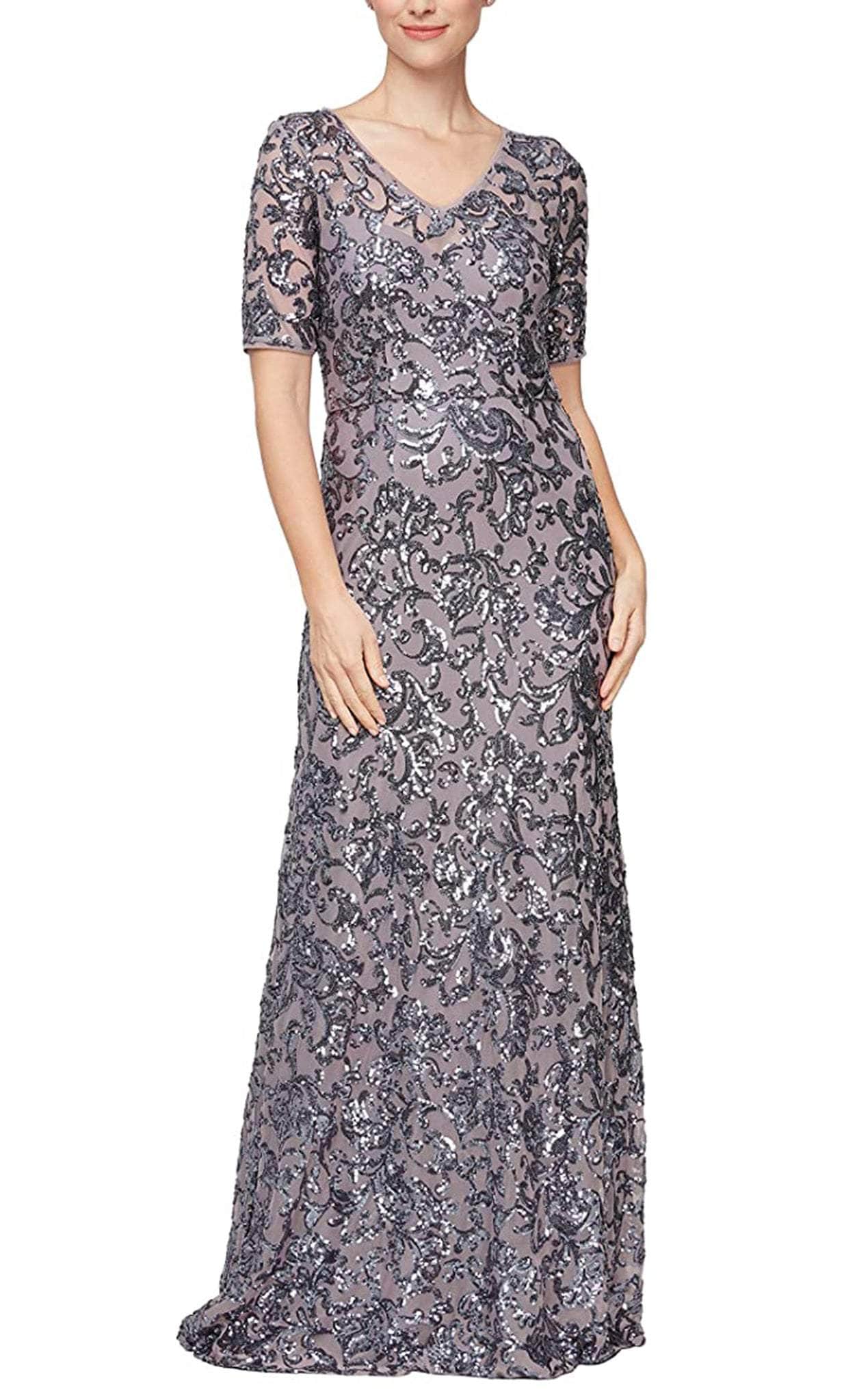 Alex Evenings 8196803 - Sequin A-Line Evening Dress Alex Evenings 8196803 - Sequin A-Line Evening Dress