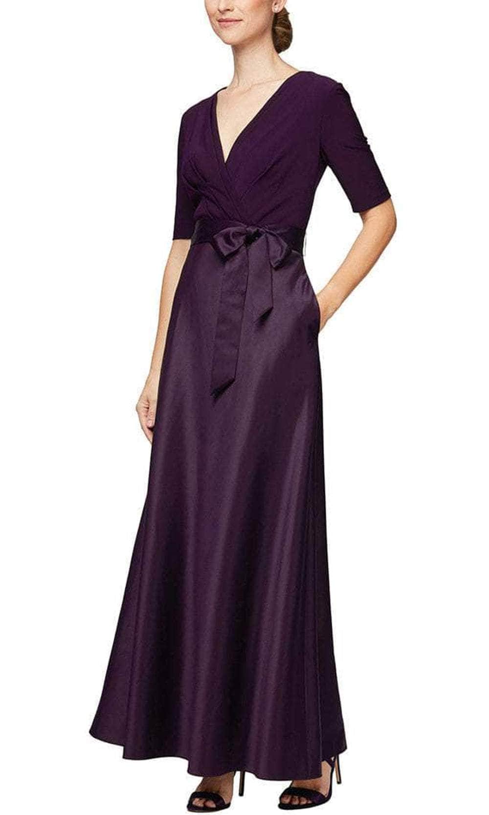 Alex Evenings - 82351533 V-Neck Jersey Long Dress Couture Candy Alex Evenings - 82351533 V-Neck Jersey Long Dress Couture Candy