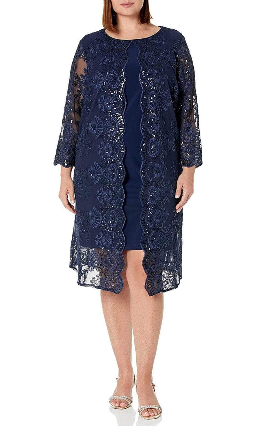 Navy Blue With Lace Jacket Alex Evenings Piece Jacket Dress Alex Evenings 841712226 Embroidered Mock Jacket Navy Blue With Lace Jacket Alex Evenings Piece Jacket Dress Alex Evenings 841712226 Embroidered Mock Jacket