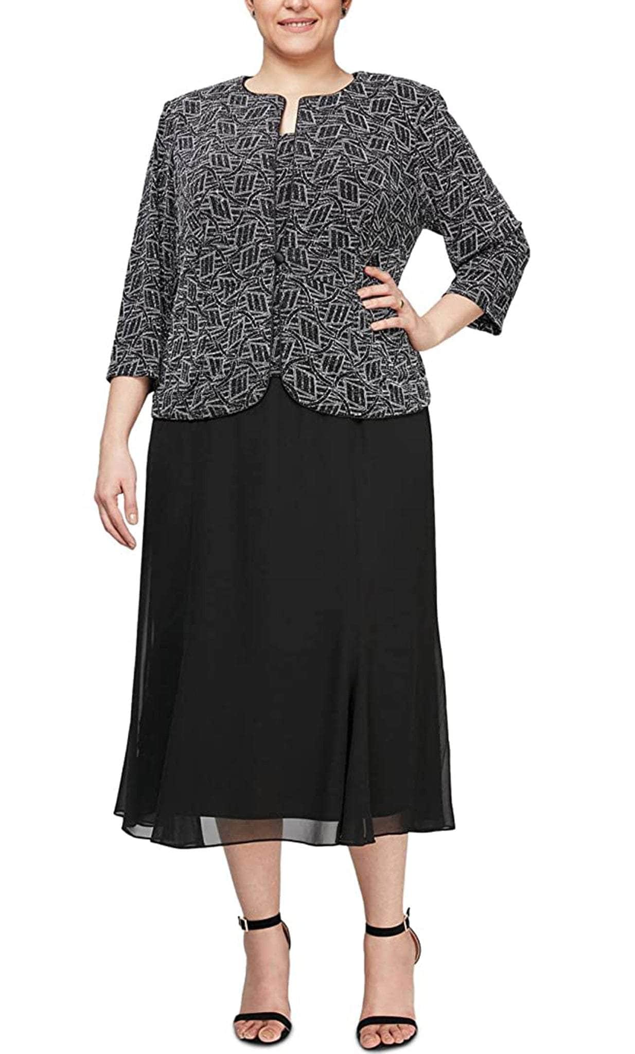 Alex Evenings 8427549 - Quarter Length Jacket Formal Dress Couture Candy Alex Evenings 8427549 - Quarter Length Jacket Formal Dress Couture Candy