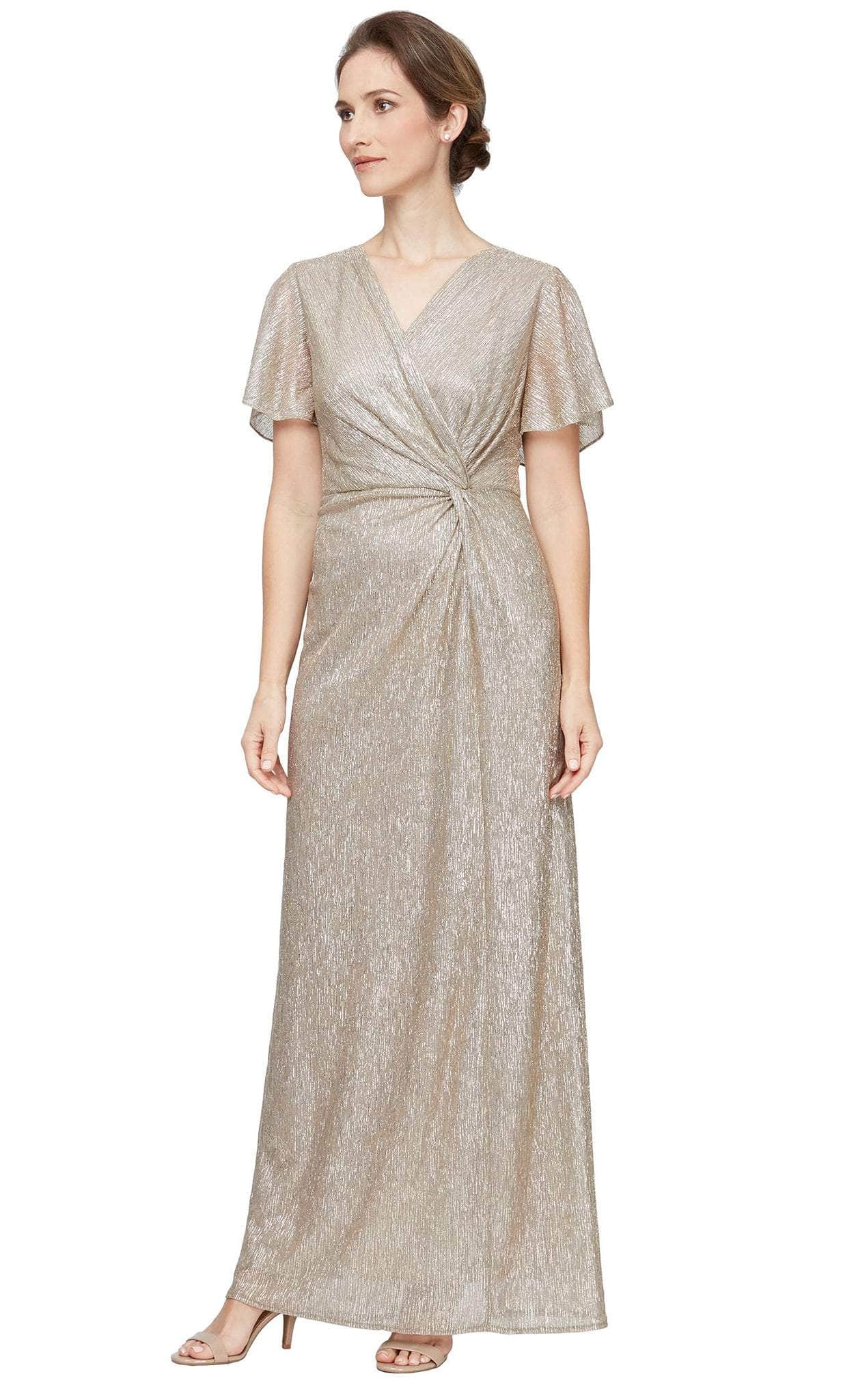 Alex Evenings 8427706 - Flutter Metallic Plus Size Dress Couture Candy Alex Evenings 8427706 - Flutter Metallic Plus Size Dress Couture Candy