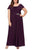 Alex Evenings - 84351491 Matte Jersey A-line Dress Mother of the Bride Dresses 16W / Eggplant