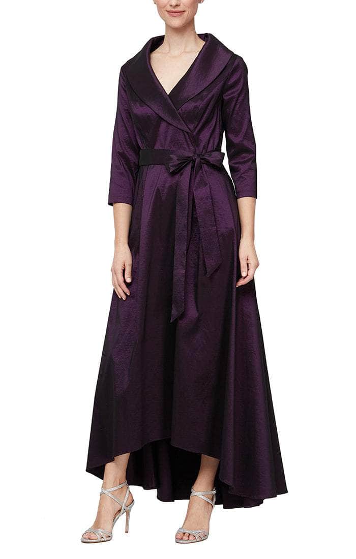 Alex Evenings 8466633 - Portrait Collar High Low Dress Alex Evenings 8466633 - Portrait Collar High Low Dress