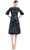 Alexander By Daymor 1654F22 - Ruffled Quarter Sleeve Formal Dress Special Occasion Dress 4 / Navy