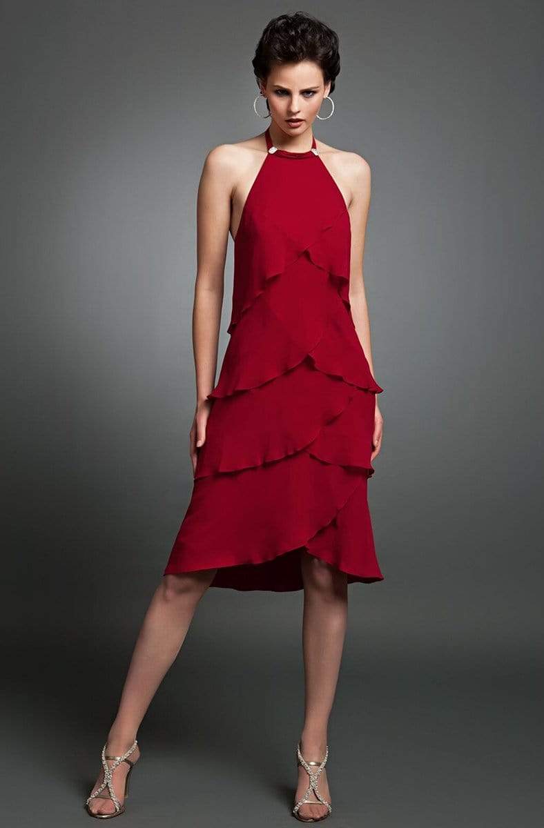 Alexander by Daymor 9010 Halter Neck Layered Sheath Dress 20 / Cherry - Shop Alexander by Daymor dresses on Couture Candy at CoutureCandy.com Alexander by Daymor 9010 Halter Neck Layered Sheath Dress 20 / Cherry - Shop Alexander by Daymor dresses on Couture Candy at CoutureCandy.com