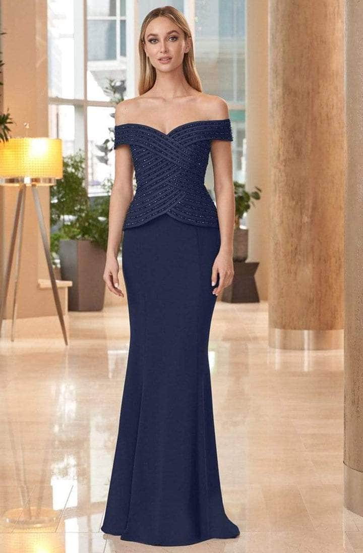 peplum shoulder dress Jovani 52429