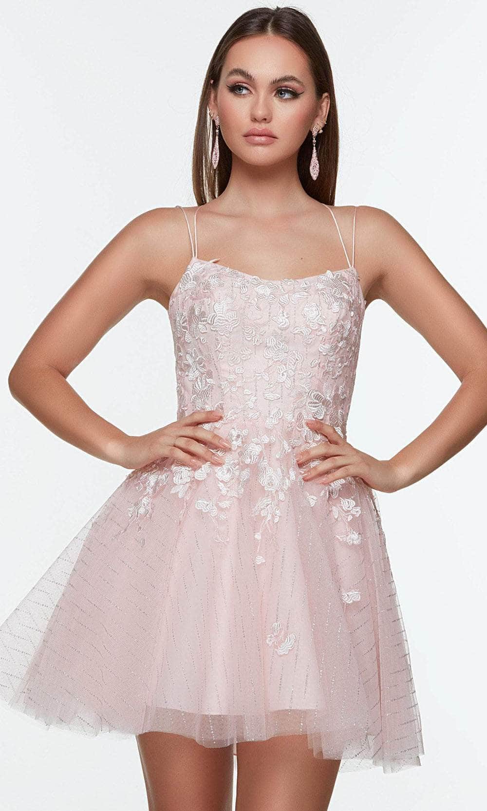 Alyce Paris 3968 - Straight Neck Cocktail Dress Couture Candy Alyce Paris 3968 - Straight Neck Cocktail Dress Couture Candy
