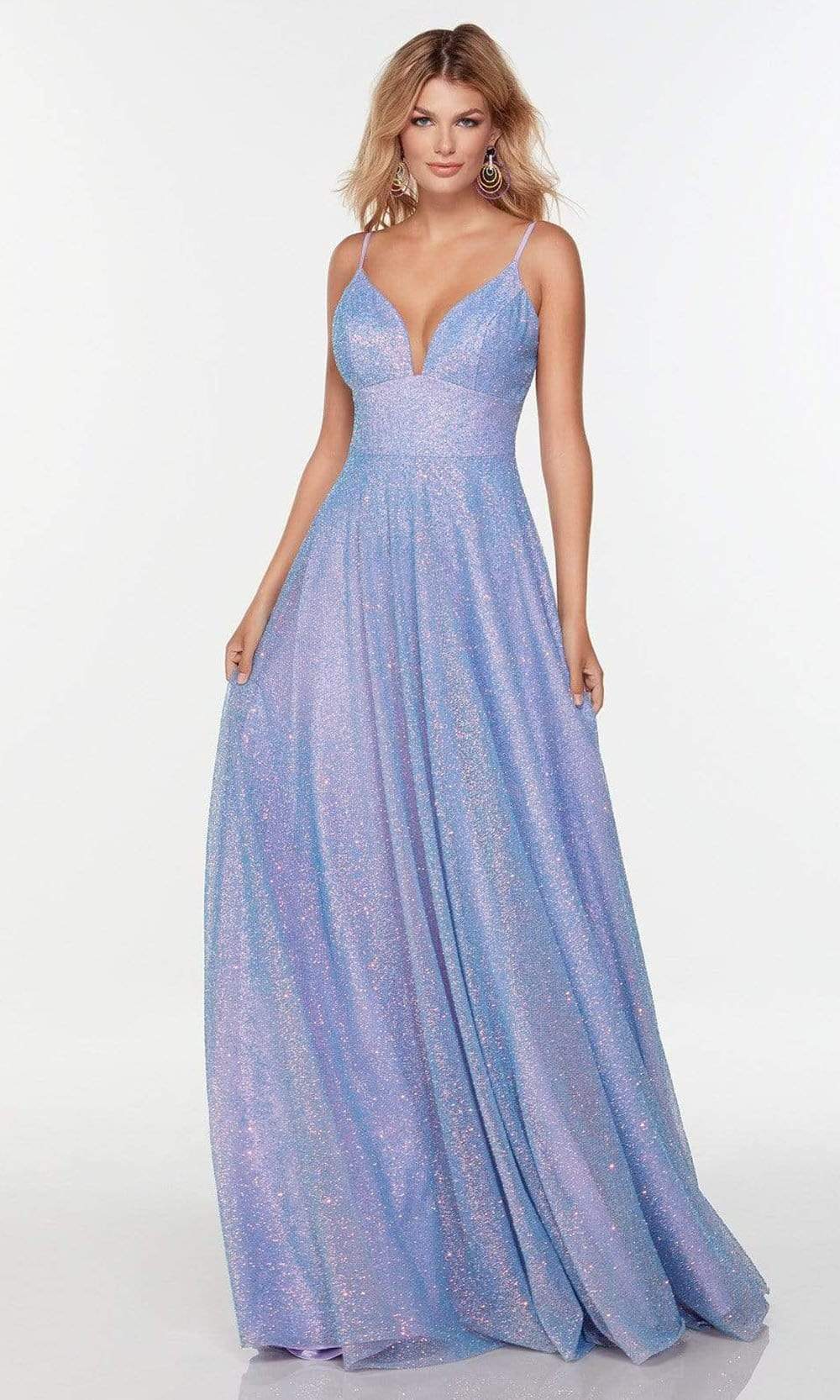 Alyce Paris - 61091 Glittery High Waisted Flowy Dress Couture Candy Alyce Paris - 61091 Glittery High Waisted Flowy Dress Couture Candy