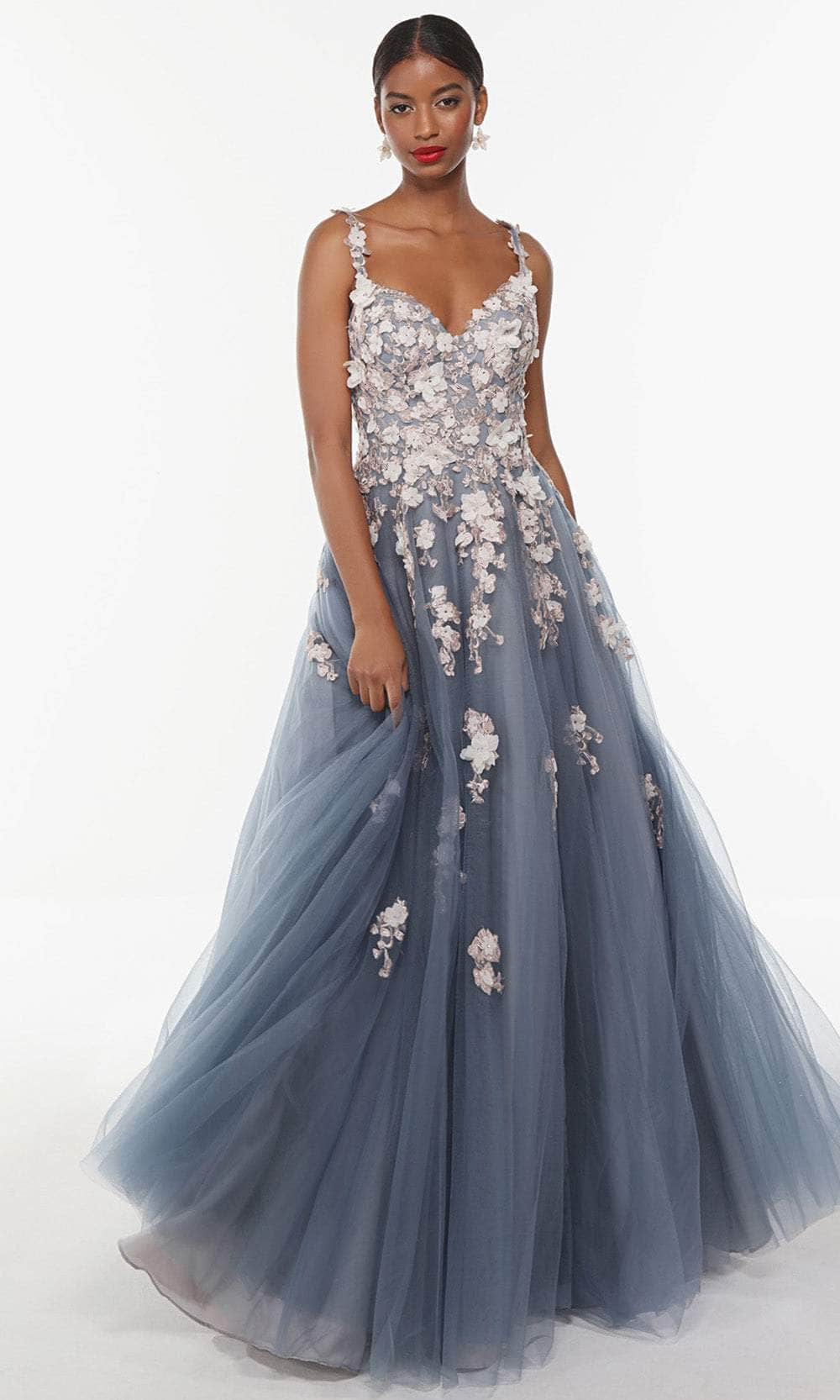 Alyce Paris 61099 - Sweetheart Floral Applique Long Dress Alyce Paris 61099 - Sweetheart Floral Applique Long Dress