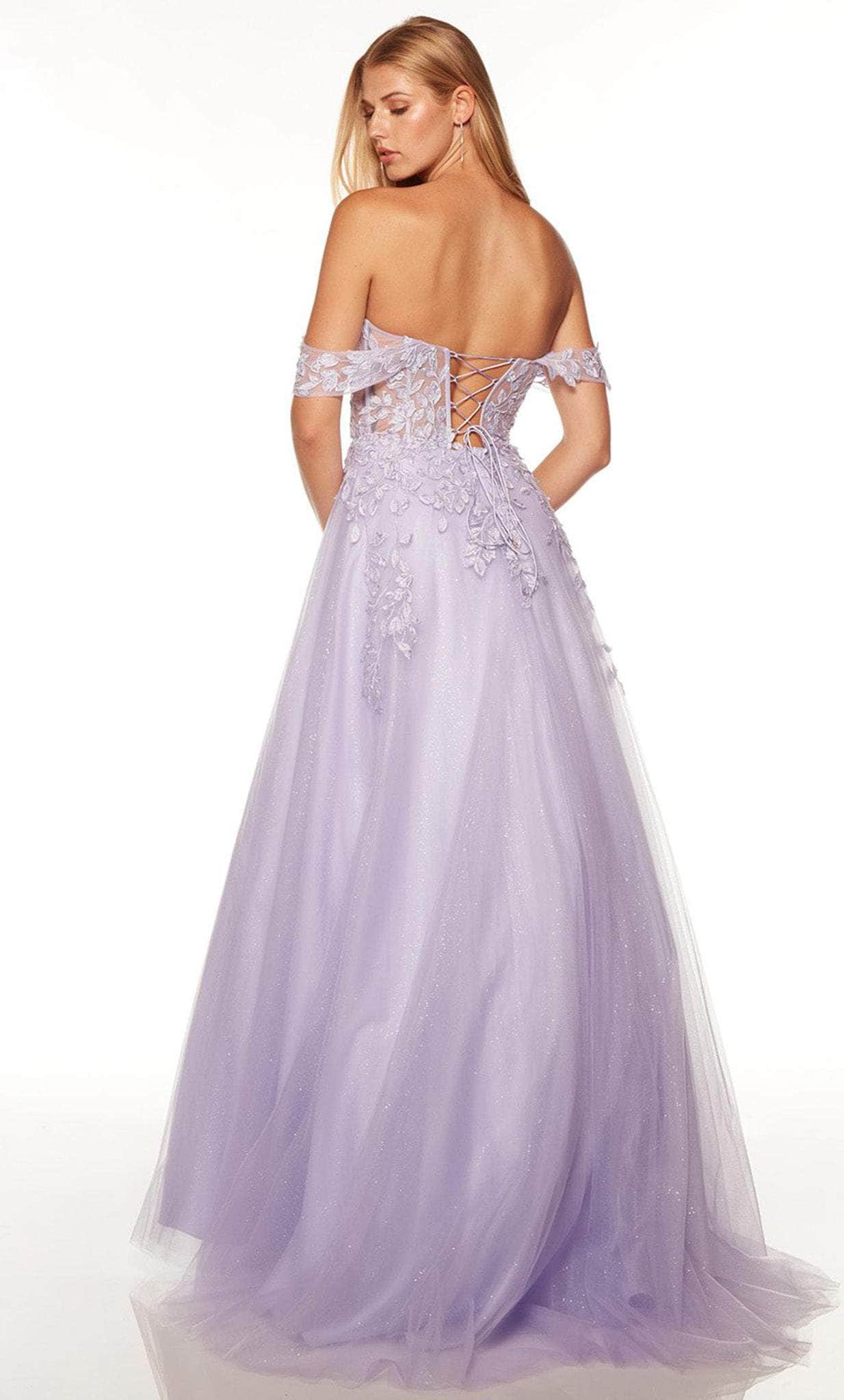 Alyce Paris 61297 - Off Shoulder Floral Lace Prom Gown Couture Candy Alyce Paris 61297 - Off Shoulder Floral Lace Prom Gown Couture Candy
