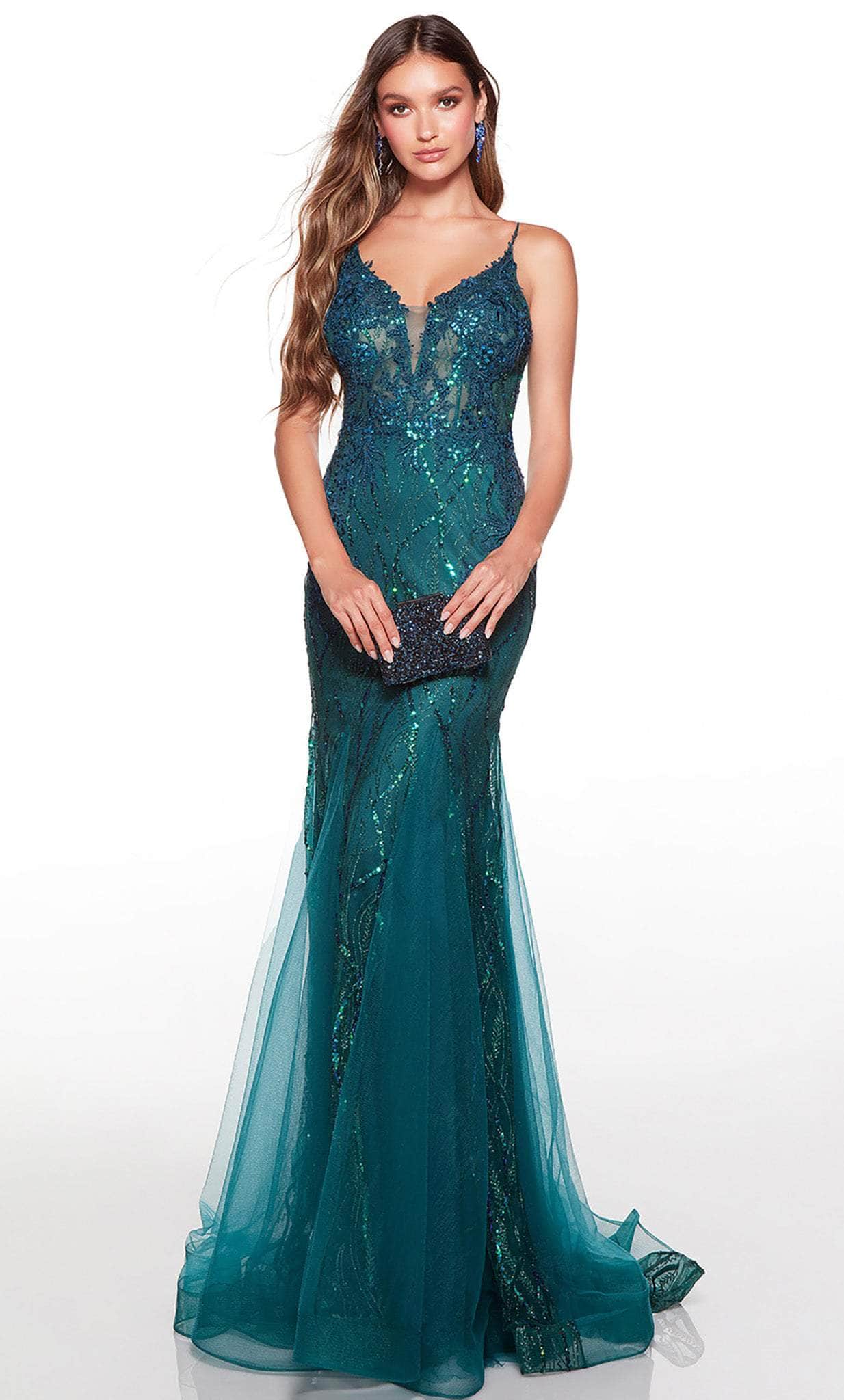 Alyce Paris 61419 - Embroidered Bodice Sleeveless Classic Prom Gown Couture Candy Alyce Paris 61419 - Embroidered Bodice Sleeveless Classic Prom Gown Couture Candy