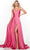Alyce Paris 61460 - Deep V-Neck Cutout Prom Gown Special Occasion Dress 000 / Hot Pink