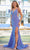 Amarra 88503 - Sequined V-Neck Evening Gown Special Occasion Dress 00 / Periwinkle