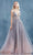 Andrea and Leo - A0850 Applique Deep V Neck A-Line Gown Bridesmaid Dresses 2 / Smoky Blue