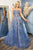 Andrea and Leo - A0890 Scoop Neck Dreamy Designed Dress Evening Dresses 2 / Dusty Blue