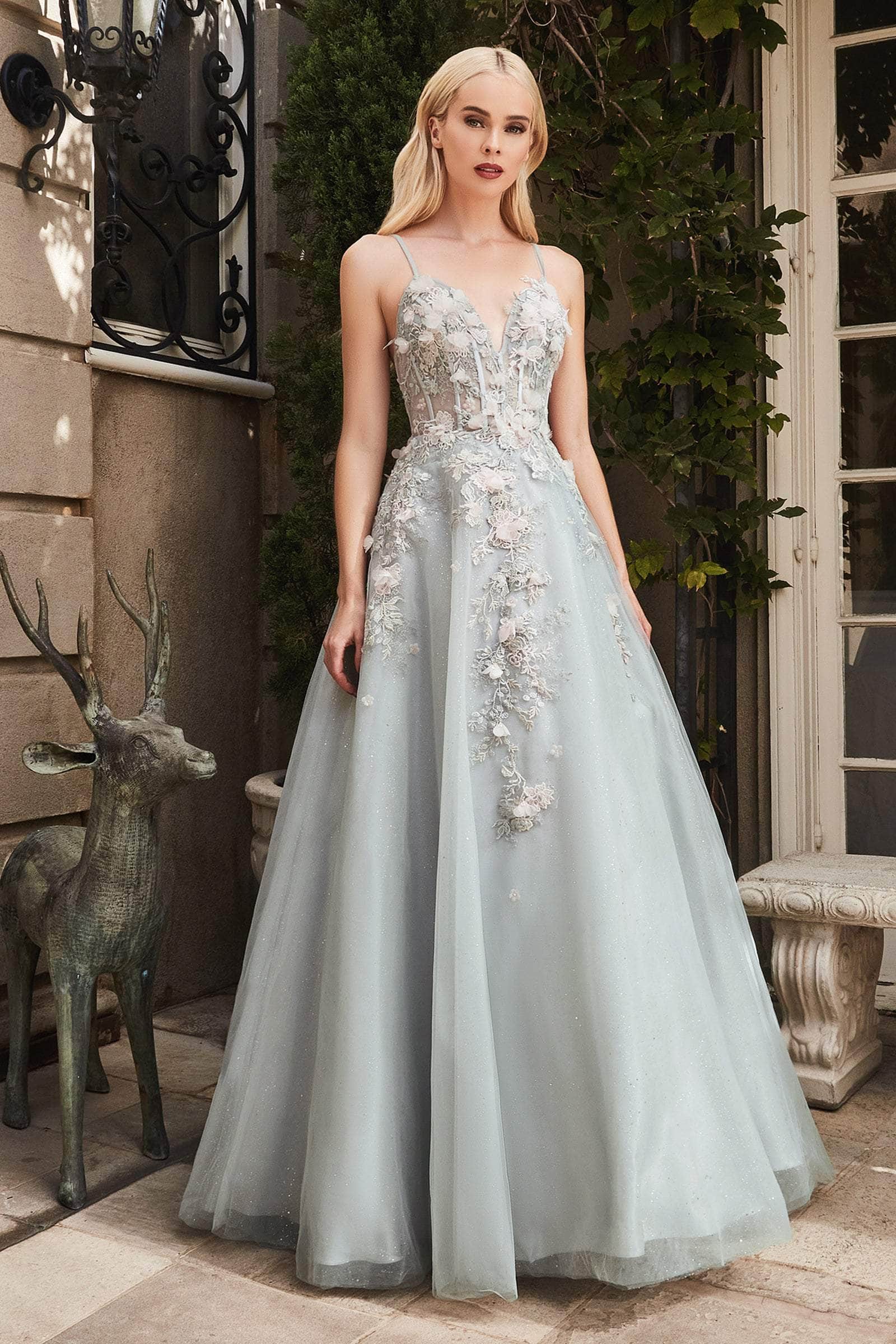 Andrea and Leo - A1040 Floral Embellished A-Line Bridal Gown Andrea and Leo - A1040 Floral Embellished A-Line Bridal Gown