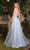 Andrea and Leo - A1049 V-Neck Lace Appliqued Gown Evening Dresses
