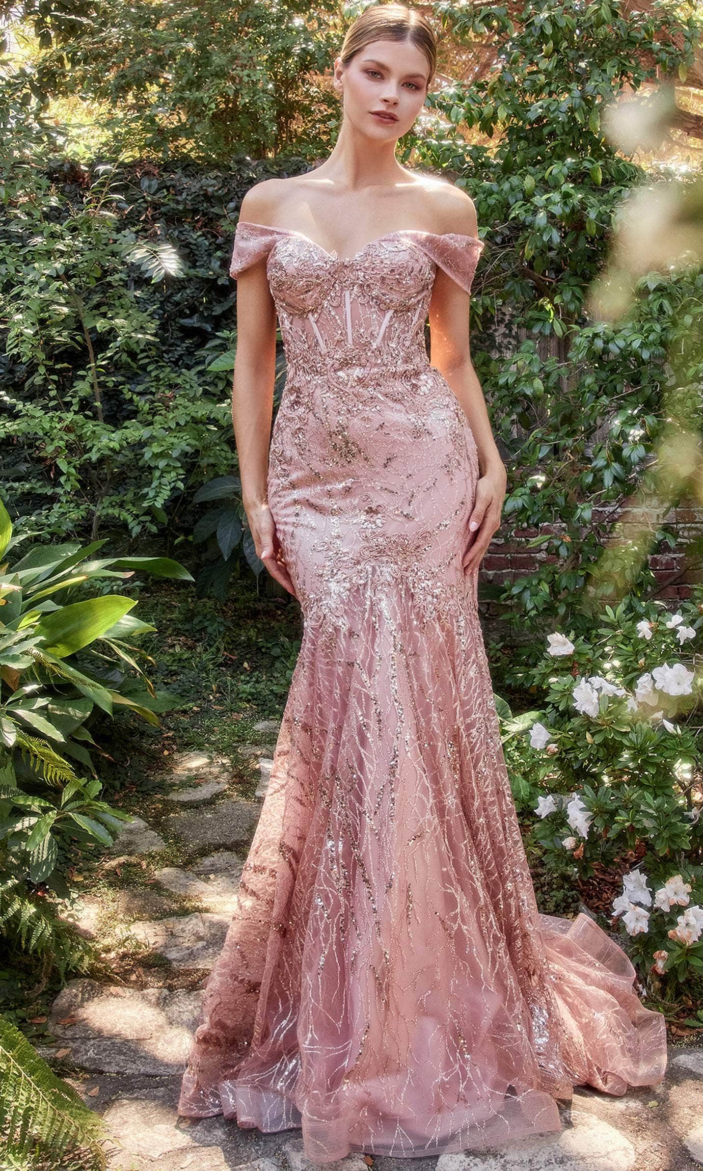 Andrea and Leo A1107 - Embroidered Off Shoulder Prom Dress Andrea and Leo A1107 - Embroidered Off Shoulder Prom Dress