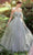 Andrea and Leo A1149 - Bird Motif Tulle Prom Gown Prom Dresses 2 / Haze Blue-