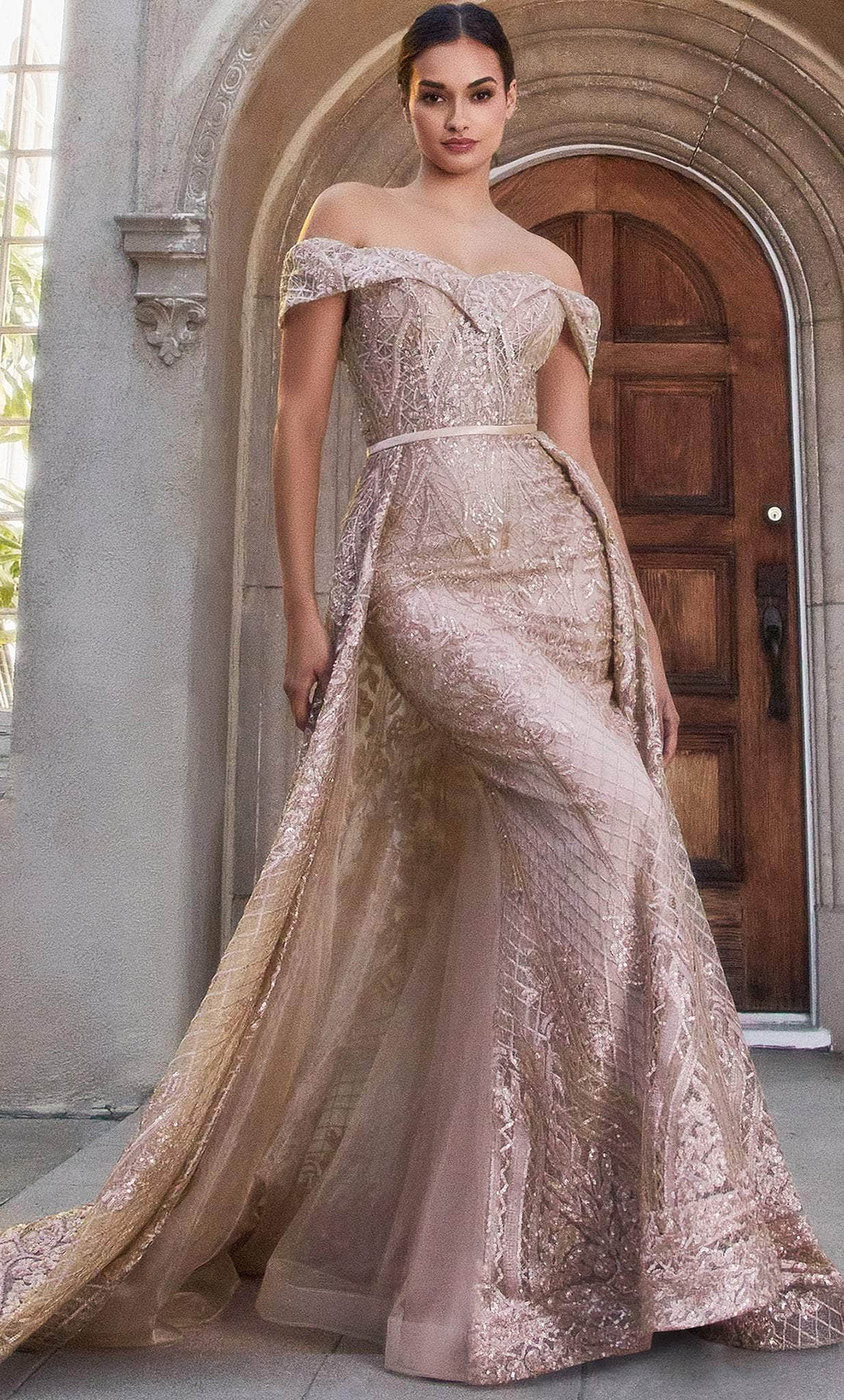 Andrea and Leo A1200 - Off-Shoulder Fitted Prom Gown Couture Candy Andrea and Leo A1200 - Off-Shoulder Fitted Prom Gown Couture Candy