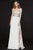 Angela & Alison - 91020 Strapless Illusion Corset High Slit Gown Special Occasion Dress 0 / Ivory