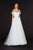 Angela & Alison - 91030 Off Shoulder Glitter A-Line Gown Special Occasion Dress 0 / Ivory