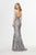 Angela & Alison - 91107 Bedazzled Plunging V-neck Trumpet Dress Special Occasion Dress