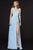 Angela & Alison - 91118 Plunging Sweetheart Chiffon A-line Dress Special Occasion Dress 0 / Light Blue