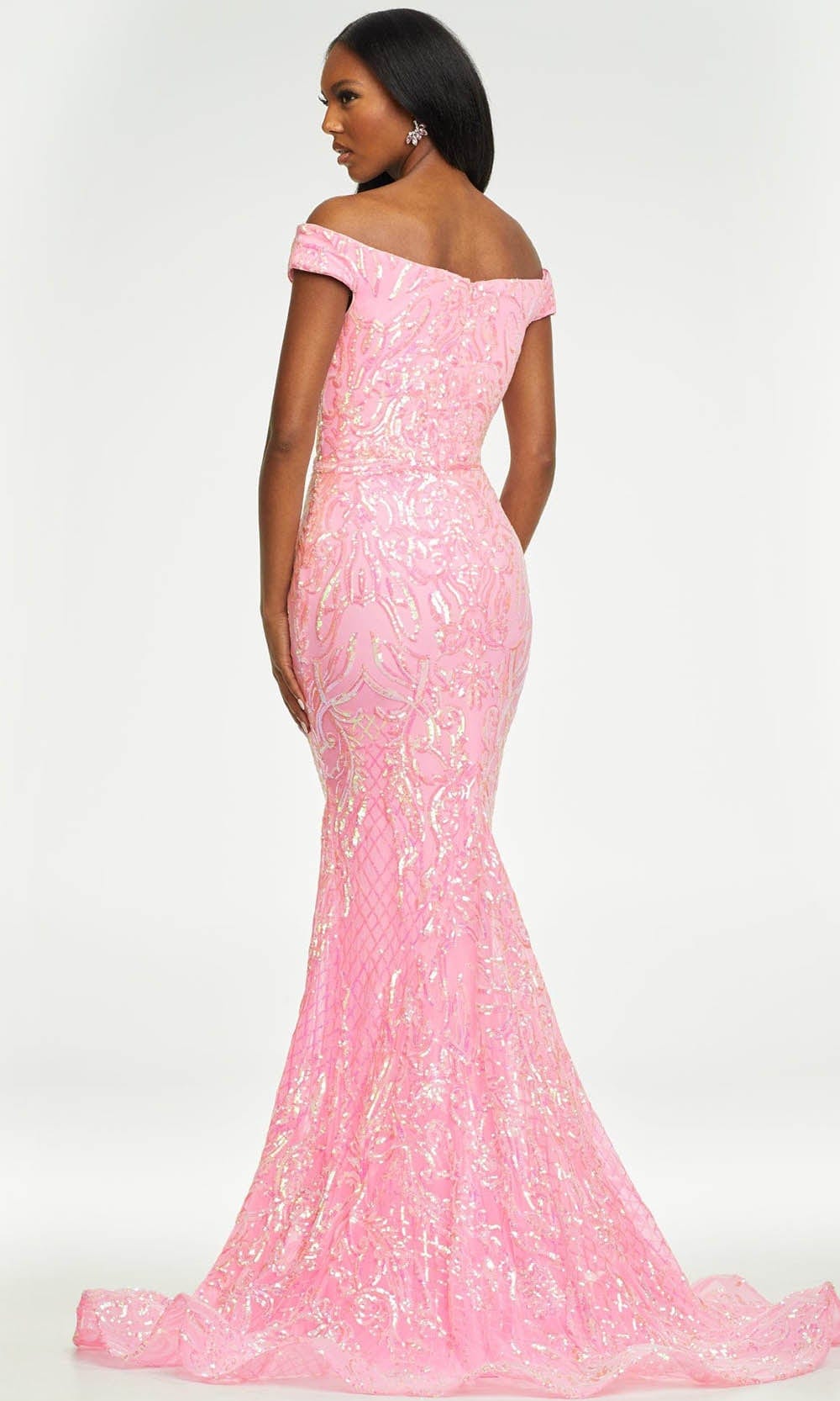 Ashley Lauren - 11112 Off Shoulder Sequin Gown 22 / Baby Pink - Shop Ashley Lauren Dresses On Couture Candy at CoutureCandy.com Ashley Lauren - 11112 Off Shoulder Sequin Gown 22 / Baby Pink - Shop Ashley Lauren Dresses On Couture Candy at CoutureCandy.com