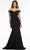 Ashley Lauren - 11118 Cross Strap Back Long Gown Evening Dresses 00 / Black