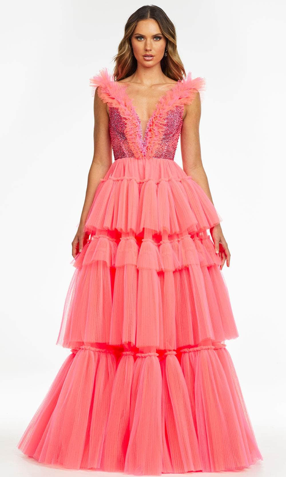 Ashley Lauren 11140 - Tiered Tulle A-Line Couture Candy Ashley Lauren 11140 - Tiered Tulle A-Line Couture Candy