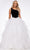 Ashley Lauren - 11165 Jeweled Organza Ballgown Prom Dresses 0 / Black/Ivory