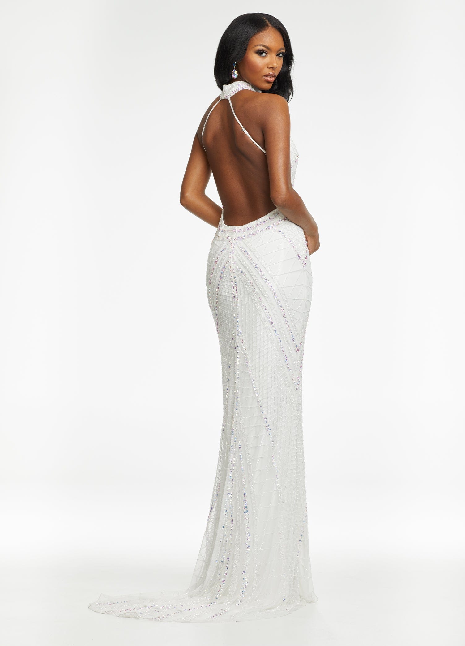 Ashley Lauren - 11177 Beaded Halter Gown with Slit 14 / Peacock - Shop Ashley Lauren dresses on Couture Candy at CoutureCandy.com Ashley Lauren - 11177 Beaded Halter Gown with Slit 14 / Peacock - Shop Ashley Lauren dresses on Couture Candy at CoutureCandy.com