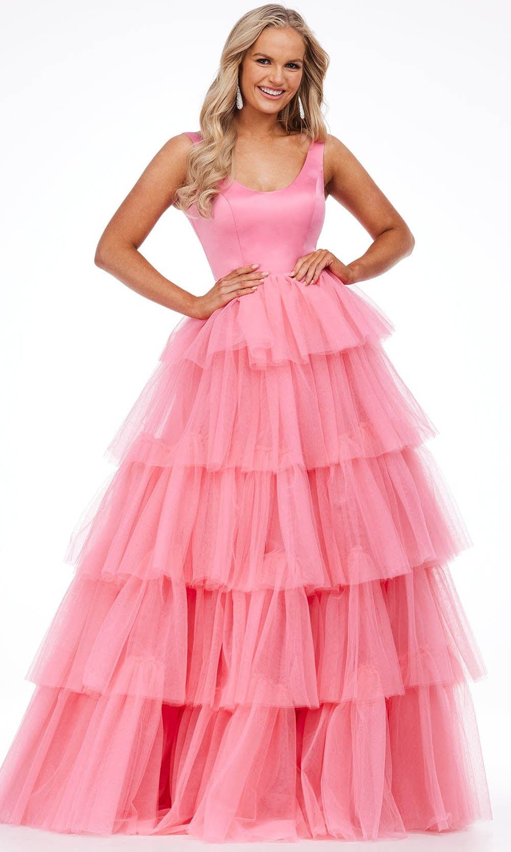 Ashley Lauren - 11187 Sleeveless Tiered Tulle Gown Couture Candy Ashley Lauren - 11187 Sleeveless Tiered Tulle Gown Couture Candy