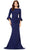 Ashley Lauren 11325 - Flutter Sleeves Bateau Neck Evening Dress Special Occasion Dress 0 / Navy