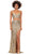 Ashley Lauren 11370 - Sequined Sleeveless Prom Gown Prom Gown 00 / Gold