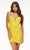 Ashley Lauren - 4474 V-Neck Sheath Cocktail Dress Cocktail Dresses 00 / Yellow