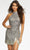 Ashley Lauren - 4483 Fringe Ornate Sheath Dress Cocktail Dresses
