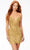 Ashley Lauren 4503 - Strapless V-Neck Sequin Cocktail Dress Special Occasion Dress 00 / Gold