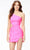 Ashley Lauren 4516 - One Shoulder Sheath Party Dress Special Occasion Dress 00 / Hot Pink