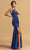 Aspeed Design - L2026 Beaded Halter High Slit Dress Evening Dresses XXS / Royal