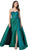 Aspeed Design - L2427 A-Line Overskirt Sweetheart Evening Dress Prom Dresses XXS / Peacock