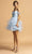 Aspeed Design - S2118 Scallop Motif Cold Shoulder Dress Homecoming Dresses XXS / Ice Blue
