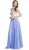 Beaded Strapless A-Line Evening Dress Evening Dressses XXS / Perry Blue