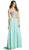 Beaded Sweetheart Jersey Gown with Slit Dress XXS / Mint