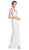 Bedazzled Halter Neckline Sheath Prom Dress Prom Dresses XXS / Off White
