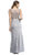 Bedazzled Illusion Bateau Fitted Prom Dress Dress