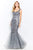 Cameron Blake by Mon Cheri - 120624 Sequined Sweetheart Mermaid Dress Evening Dresses 4 / Charcoal